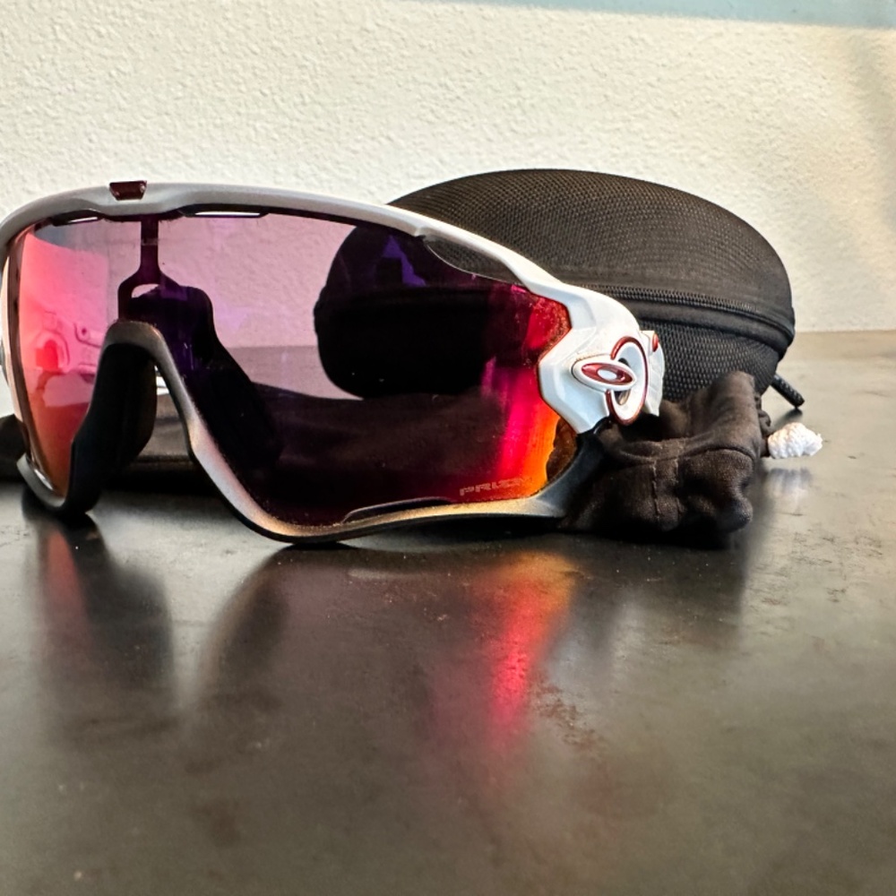 OAKLEY Jawbreaker Polished White frame with Prism lens + Oakley case and lens - Picture 5 of 8